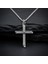 Çivili Haç Gümüş Kaplama Düz Zincir Kolye 1