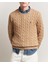Erkek Örgü Dokulu Kahverengi Triko Kazak 1