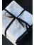 %100 Pamuk 30 x 30 cm 3lü Havlu Seti | Banyo Otel | Beyaz Renk | Soura | Kenar Siyah Özel Işlemeli 4