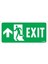 Exit Yukarı Sol Ok Işaretli Uyarı Levhası 17,5X25 KOD:956 1