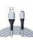 DC33 USB 3.0 To Lightning 1m Tel Örgü 60W Kablo - Gümüş 1