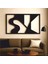 As Tasarım Ahşap Duvar Süs Tablo MODEL001 Siyah Renk 75X44 cm 1