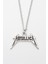 Metallica Yazılı Kolye - Düz Ezme İthal Zincirli Unisex Gümüş Kaplama - 60 cm 1