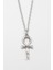 Ankh Yaşam Kolye - Düz Ezme İthal Zincirli Unisex Gümüş Kaplama Mısır Sembolü - 60 cm 1