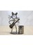 Metal Gitar Çalan Kedi Müzisyen Saat ve Kalemlik ALK4345 1