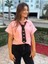 Taş Arma Detaylı Pembe Crop – Casual Chic 1