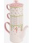 Spring Birds Pembe Stoneware Çay Fincan Seti 400 ml 3