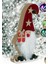 Kırmızı Ahşap Kürklü Gnome Noel Baba Biblo, 14 Cm, Şık Yılbaşı Dekorasyonu 2