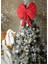 Kurdele Orta Yıllbaşı Ağaç Süs Noel Kırmızı Fiyonk 37X40CM 1
