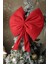 Kurdele Orta Yıllbaşı Ağaç Süs Noel Kırmızı Fiyonk 37X40CM 2