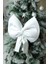 Yıllbaşı Ağaç Süs Noel Beyaz Fiyonk 30X35 cm Küçük 2