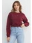 3 Iplik Kalp Aksesuarlı Crop Sweatshirt 1