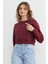 3 Iplik Kalp Aksesuarlı Crop Sweatshirt 2