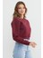 3 Iplik Kalp Aksesuarlı Crop Sweatshirt 6