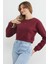 3 Iplik Kalp Aksesuarlı Crop Sweatshirt 8