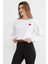 3 Iplik Kalp Nakışlı Crop Sweatshirt 4