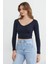 V Yaka Uzun Kol Crop Bluz 3