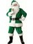 Koyu Yeşil Noel Baba Kostümü Yetişkin 3