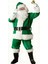 Koyu Yeşil Noel Baba Kostümü Yetişkin 5