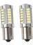 2x BA15S 12V Beyaz LED Sidelight Göstergesi Araba Ampul 1156 P21W Gümüş 33 LED (Yurt Dışından) 1