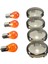 Motosiklet Turn Sinyalleri Ampuller Transformer Amber Lens Harley Davidson Sportster Softail Dyna Duman (Yurt Dışından) 2