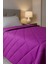 Polycotton Fırçalı Tek Kişilik Yorgan Fuşya - Gül Kurusu (155x215) 3