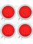 4 Paket Yuvarlak LED Römork Tail Işıkları Kırmızı 24 LED Flanş Montaj Su Geçirmez Krom 4 Inç Fren Durdurma Dönüşü Işıkları (Yurt Dışından) 1