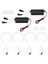 4pcs Beyaz Far Ccfl LED Melek Gözler Kiti Halo Halkası Drl Sinyal Işık Ccfl Far Lamba For-Bmw E36 E46 E39 E38 (Yurt Dışından) 2