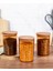 Yuviera 900ml Ahşap Kapaklı Saklama Kabı 3'lü 6