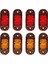 Amber Kırmızı 2 5 Inç Oval LED Römork Kamyonu Boşluk Işığı Yan Işaretleyici Işık 8 Adet Su Geçirmez Marker Göstergeleri Işık (Yurt Dışından) 1