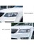 Araba Ön Far Kapağı Kafası Işık Lambası Göz Kapağı Kaş Döşeme Abs Skoda Için Octavia Mk3 2015-2017 Parlak Siyah (Yurt Dışından) 5