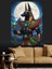 Anubis Tanrısı Ay Gece Dekoratif Kanvas - Mdf Ahşap Tablo 5