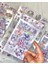 Mor Masal Çiçek & Kelebek Sticker Seti 4 Yaprak Sticker Set/etiket/çıkartma/bullet Journal 1