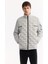 Erkek Gri Su İtici Rüzgar Geçirmez Şişme Regular Fit Mont B006082 13