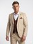 Erkek Çizgili Takım Elbise 3’lü Set – Ceket + Yelek + Pantolon – Slim Fit Italyan Tarz 3