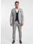 Erkek Çizgili Takım Elbise 3’lü Set – Ceket + Yelek + Pantolon – Slim Fit Italyan Tarz 1