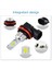 8x Süper Parlak H8 H9 H11 LED Far Ampul Kiti Yüksek/düşük Işın Işık 8000LM 8000K Buz Mavisi 80W (Yurt Dışından) 2