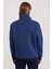 Kadın Relax Fit Rahat Kesim Pamuklu Içi Polarlı Yarım Fermuarlı Lacivert Dik Yaka Sweatshirt 7