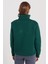 Kadın Relax Fit Rahat Kesim Pamuklu Içi Polarlı Yarım Fermuarlı Haki Dik Yaka Sweatshirt 7