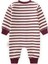 Çizgili Triko Tulum 0-3 Yaş Mürdüm 2
