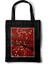 Sanatsal Bez Çanta – Kırmızı Kiraz Çiçekleri Tasarım - 35X40 1