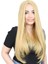 Fiber Sentetik Uzun Düz Peruk / Sarı 1