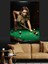 Bilardo Oynayan Pin-Up Kız Dekoratif Kanvas - Mdf Ahşap Tablo 2