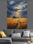 Buğday Tarlası Altın Manzarası Dekoratif Kanvas - Mdf Ahşap Tablo 4