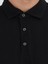 Siyah Düz Polo Yaka Pamuk Karışımlı T-Shirt 2