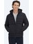Siyah Regular Fit Kapüşonlu Casual Dokuma Mont 1