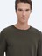 Haki Bisiklet Yaka Düz Örgü Triko Kazak 3
