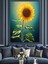 Ayçiçeği Günebakan Dekoratif Kanvas - Mdf Ahşap Tablo 5