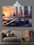 Formula 1 Arabası ve Şehir Manzarası Dekoratif Kanvas - Mdf Ahşap Tablo 1