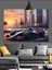 Formula 1 Arabası ve Şehir Manzarası Dekoratif Kanvas - Mdf Ahşap Tablo 5